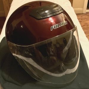 MENS USED BUT STILL GOOD CONDITION Fulmer, Red AF-65 Dot F Visor Motorcycle Helm